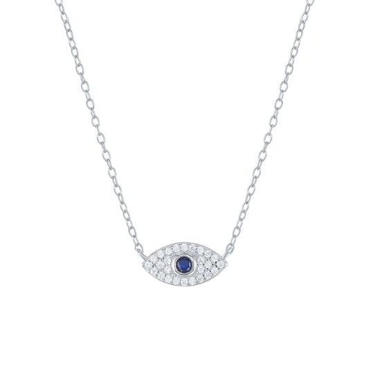 Silver Evil Eye Necklace