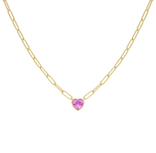 Pink Heart Necklace