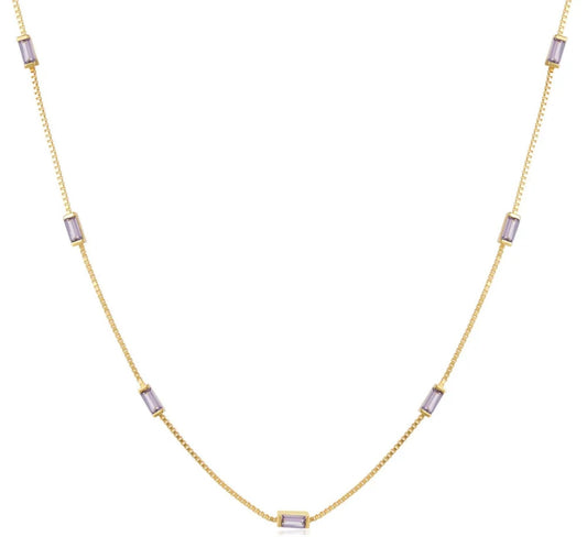 Cz Purple Necklace