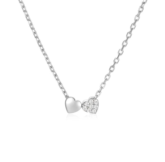 Double Tiny Heart Necklace