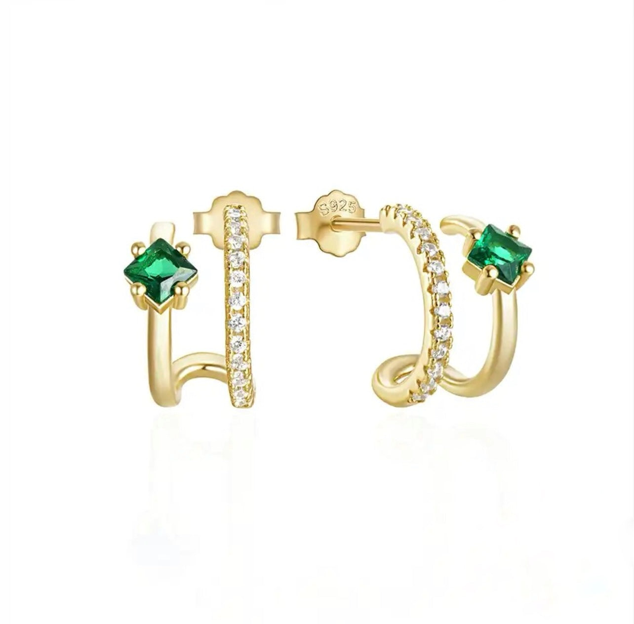 Cz Emerald Earrings