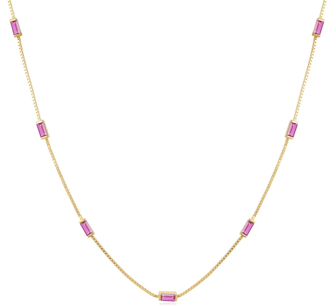 Cz Fuchsia Necklace