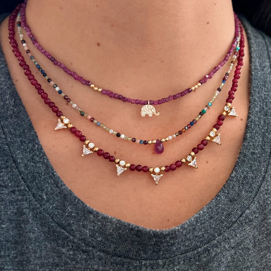 Boho Gemstone Choker Necklace