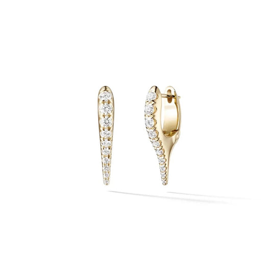 Cz Small Spike Earrings Gold