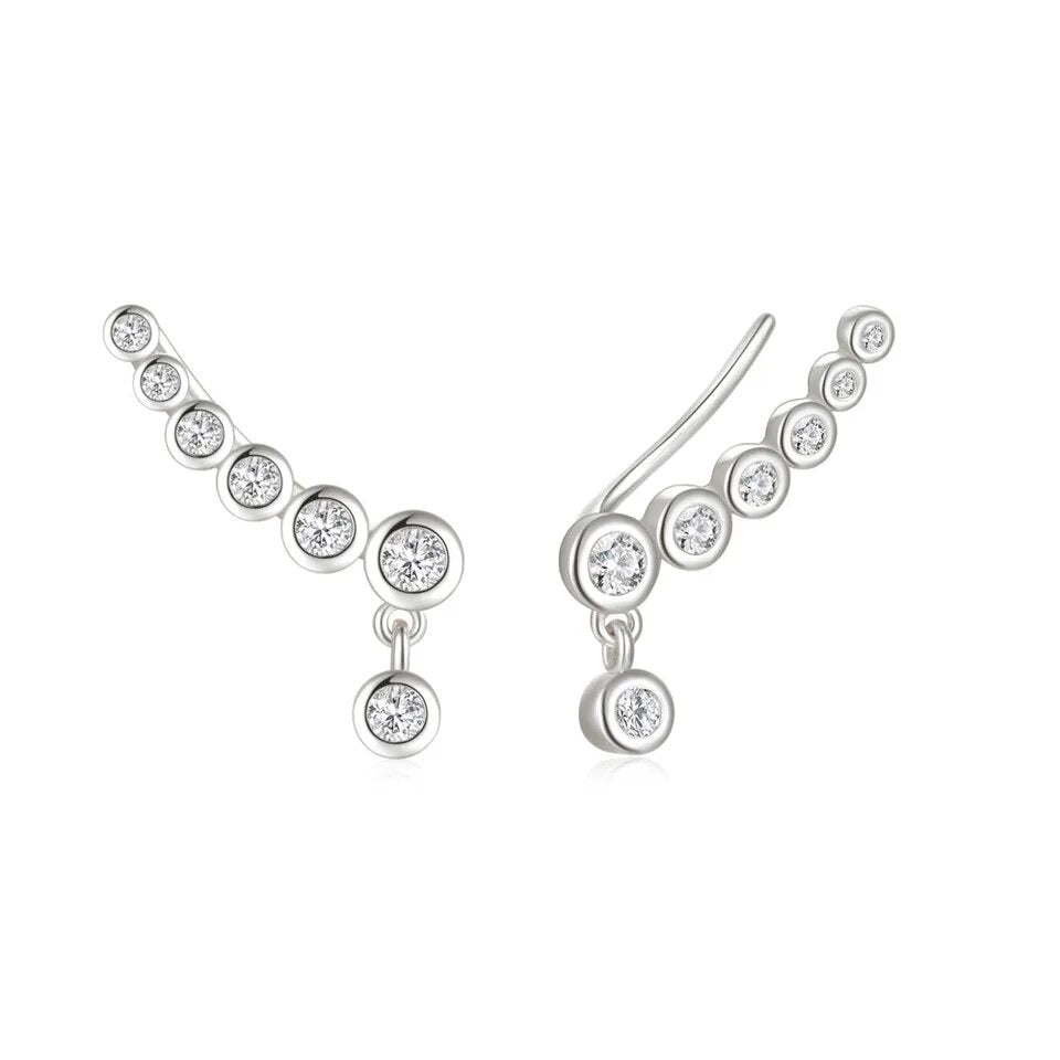 Silver Cz Earrings