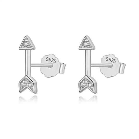 Silver Arrow Stud Earrings