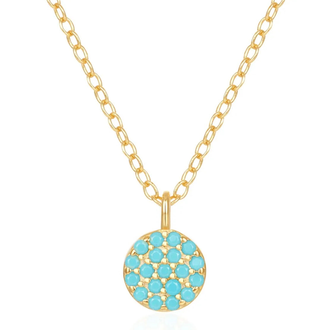 Turquoise Coin Necklace