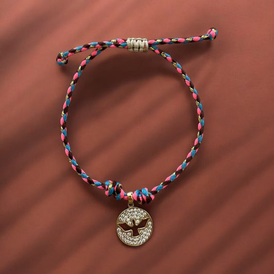 Symbol of Faith, Guidance, and Divine Protection – 14k Solid Gold Holy Spirit Bracelet