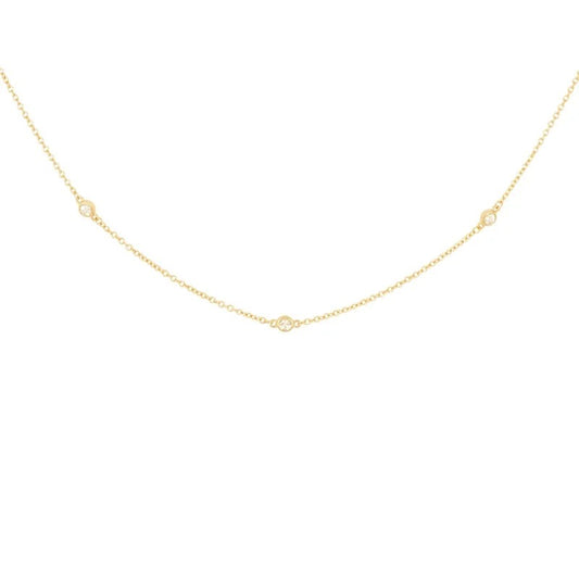 Round Cz Chain Necklace