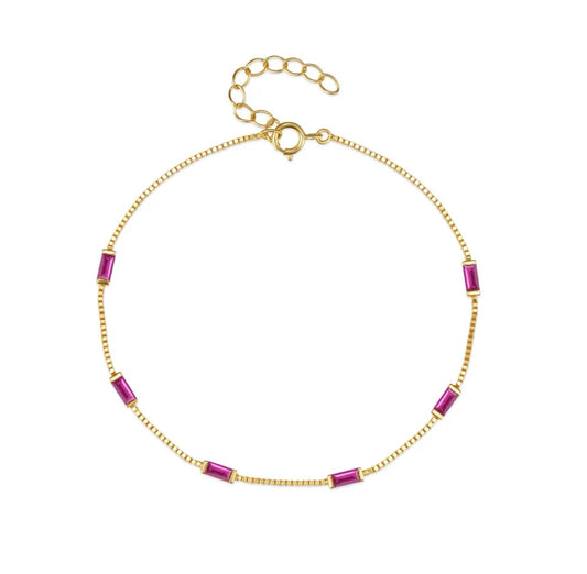 Fuchsia Cz Bracelet