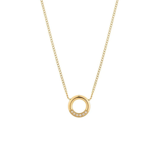 Gold Open Circle Necklace