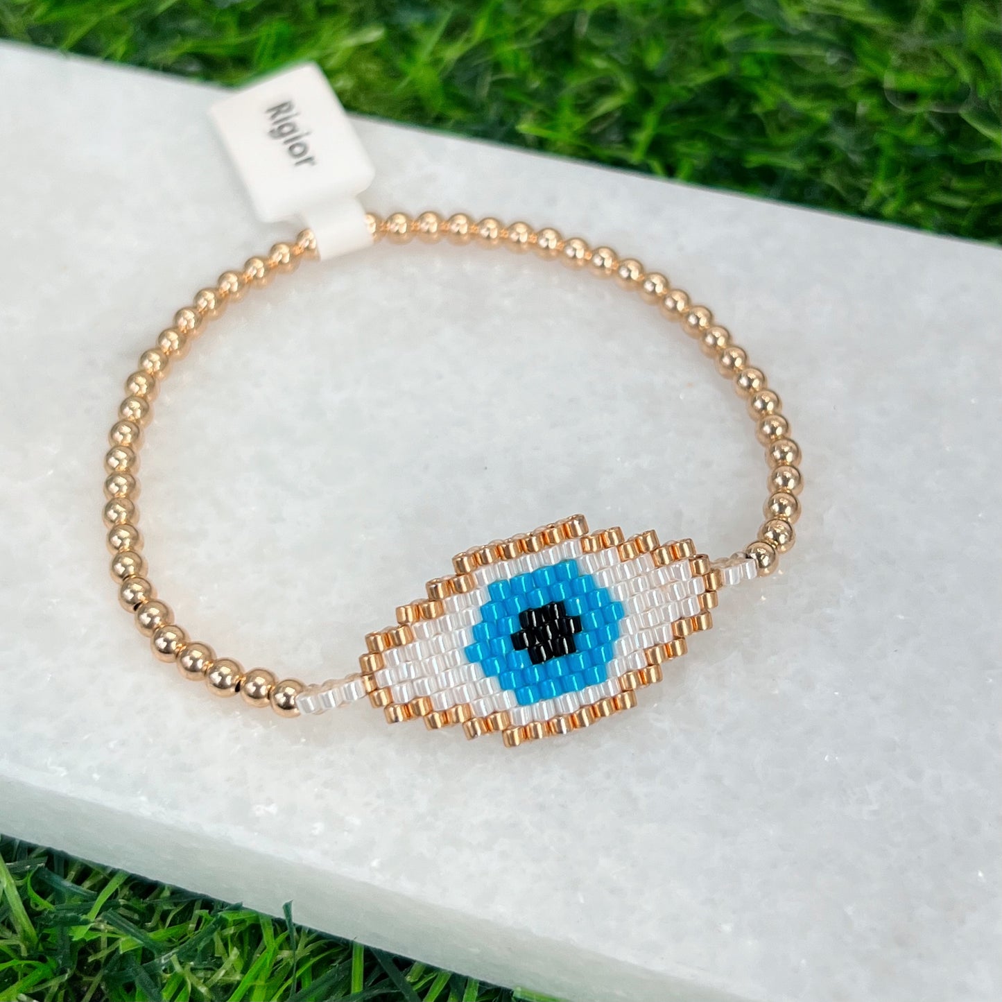 Evil Eye Miyuki Gold Filled Bracelet