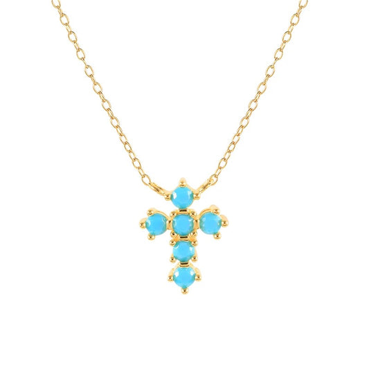 Turquoise Cross Necklace