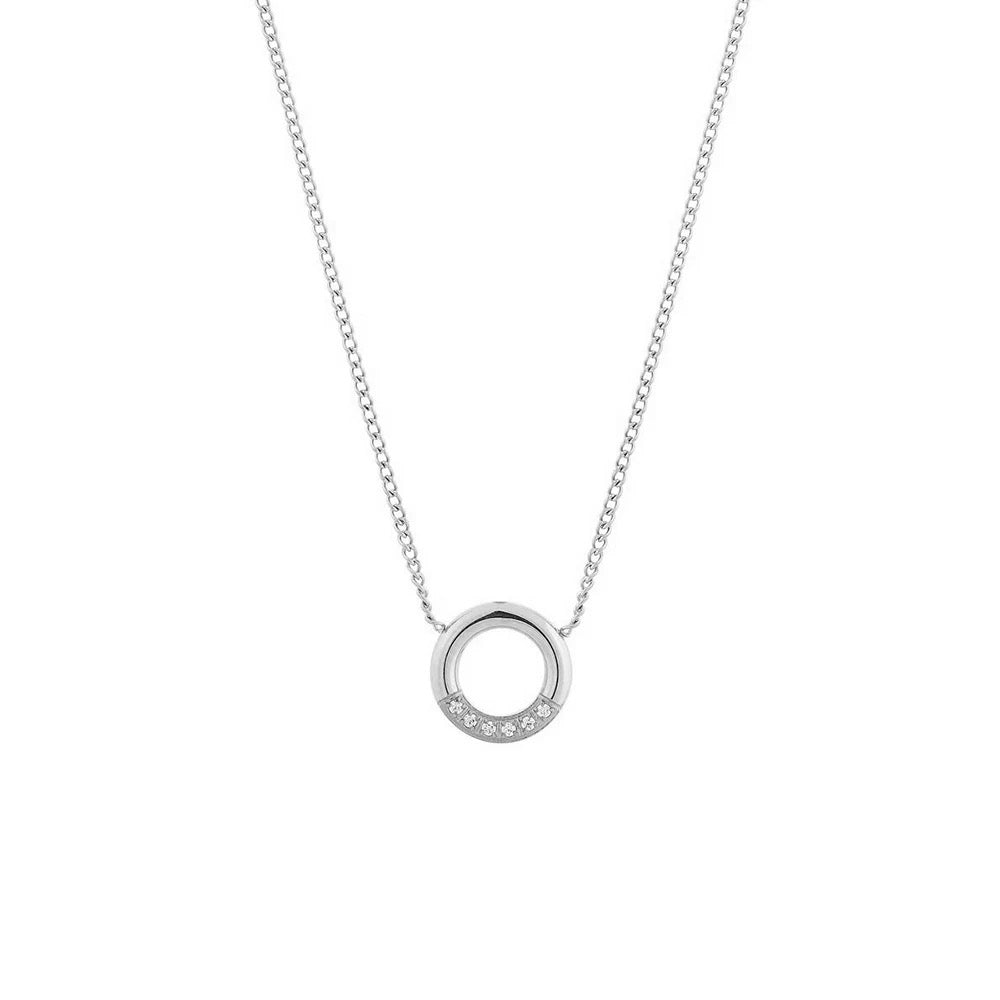 Silver Open Circle Necklace