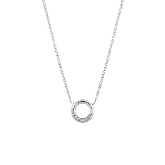 Silver Open Circle Necklace