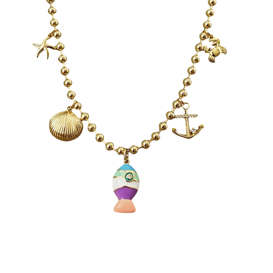 Multi Charm Ocean Necklace