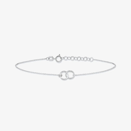 Double Circle Silver Bracelet