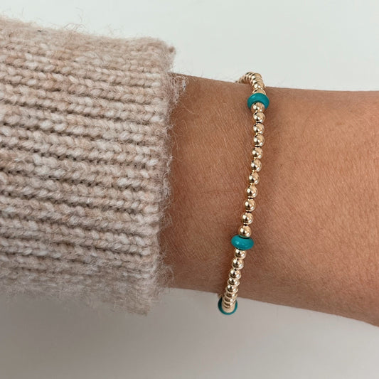 Turquoise Gold Filled Bracelet