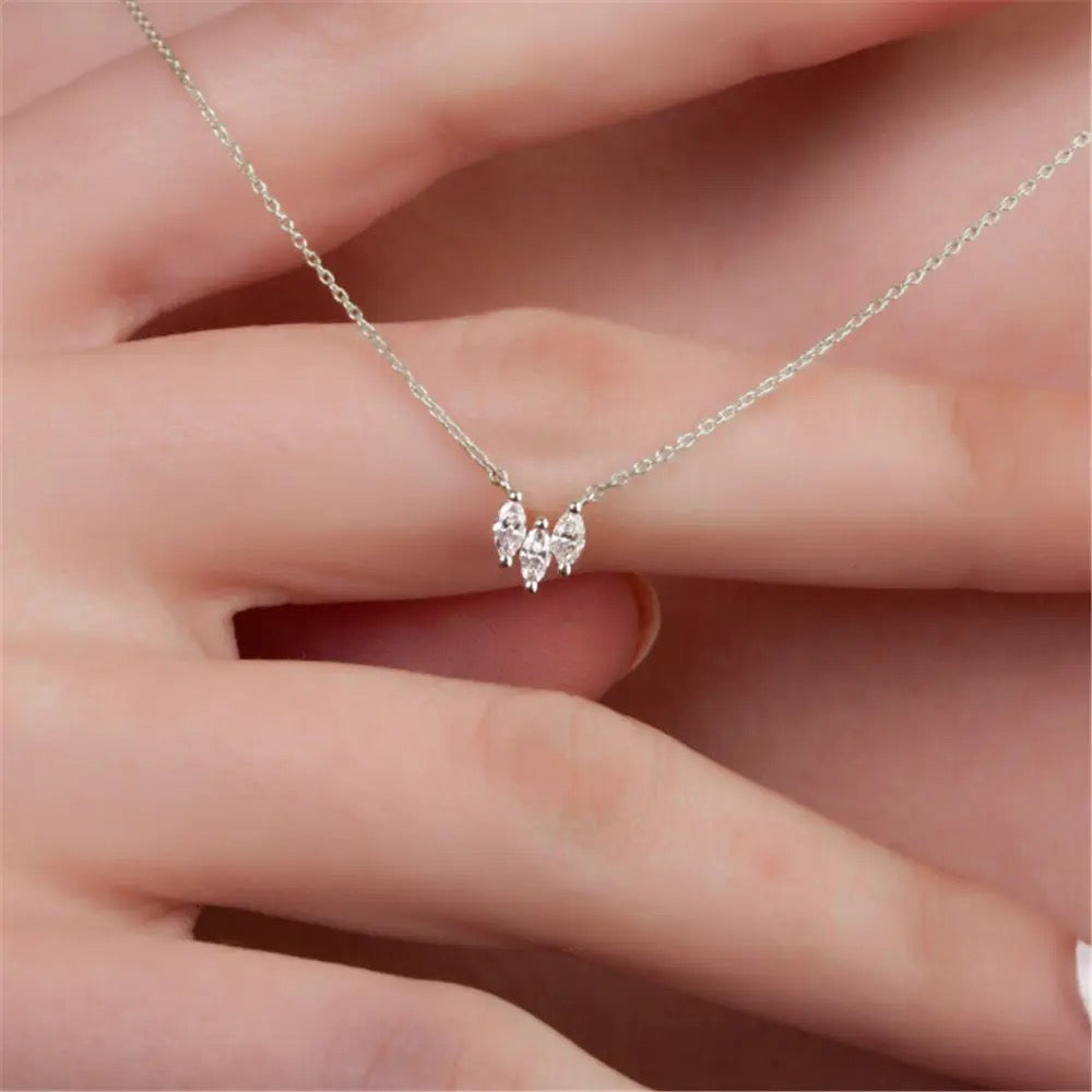 Silver Cz Necklace