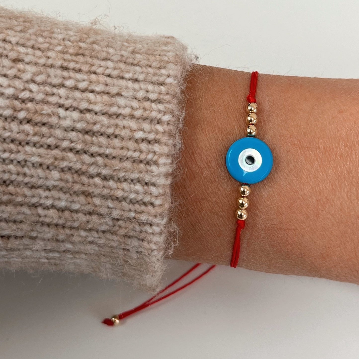 Blue Evil Eye Red String Bracelet