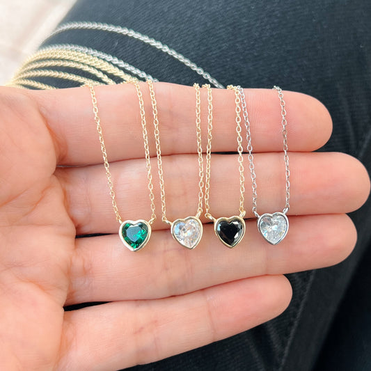 Cz Heart Necklace