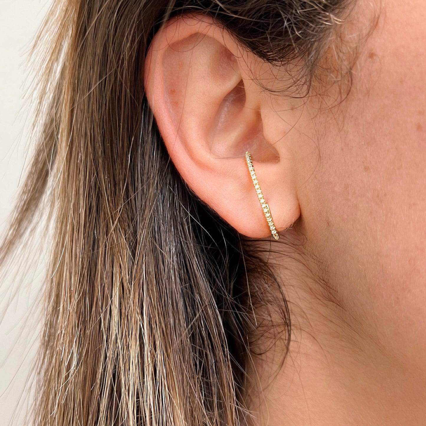 Open Circle Gold Earring