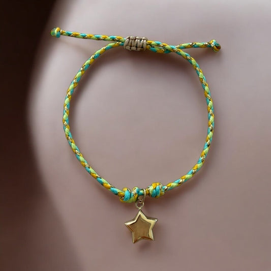 Symbol of Dreams, Guidance, and Inner Light – 14k Solid Gold Star Bracelet