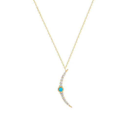 Turquoise Moon Necklace