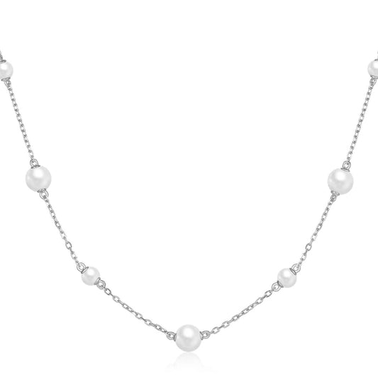 Silver Pearl Necklace