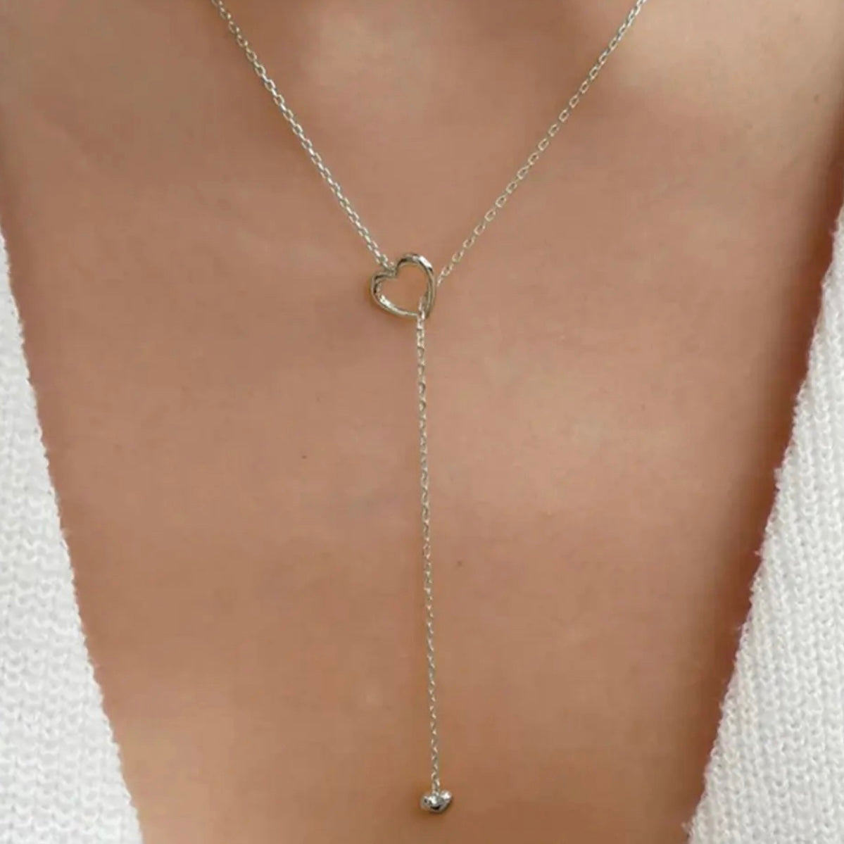 Heart Lariat Necklace