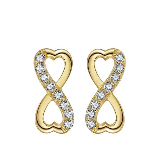 Gold Infinity Stud Earrings